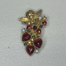 Vintage Gold Tone Fairy Cherub