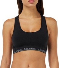 Calvin Klein Women's Modern Seamless Bralette Lined Logo Underband Black XL BNWT