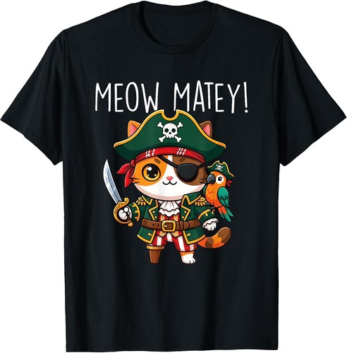 Meow matey pirate cat - matey,