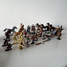 Collection of Vintage British Wild West Cowboys & Indians Plastic Toy Figures
