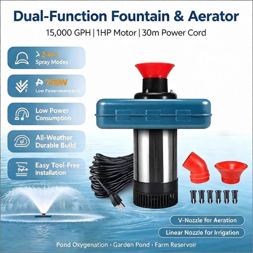 750w pond fountain aerator - 750w,