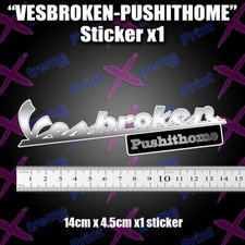 Vespa Vesbroken Decal Sticker