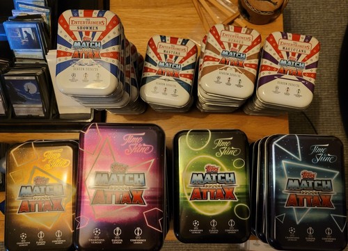 Match attax empty tins - match,