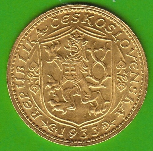 Coin gold czechoslovakia ducat - czechoslovakia,