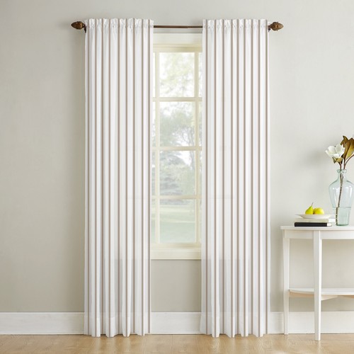 Denier white voile curtains - white,