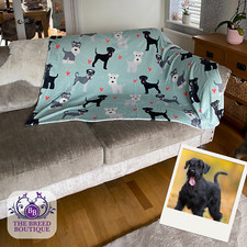SCHNAUZER BLANKET THROW COSY