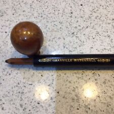 Vintage Wooden Gadget Stick Pencil Ball Top Granville Wetenhall  Embossed At Top