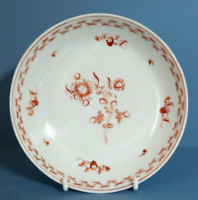 KEELING FORMERLY FACTORY X SAUCER   PINK BORDER  C1790-1800
