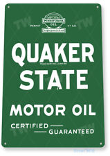 TIN SIGN Quaker State Oil Gas