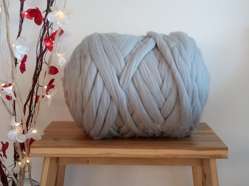 Pearl grey merino wool - grey*merino, tops