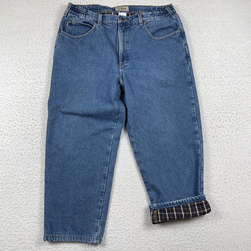 Bean flannel lined jeans - bean,