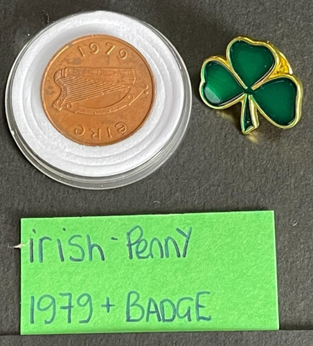 Irish penny coin shamrock - penny,