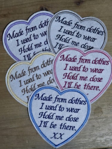 Embroidered memory bear - embroidered,