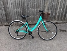 Ladies / teens Turquoise relaxed city bike with basket - Apollo Café size small