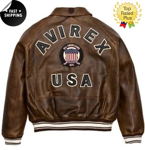 Men avirex brown real - men,