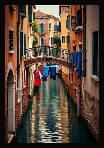 Intimate venice canals framed - venice,