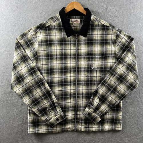 Stussy frank plaid zip shirt - plaid,