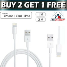 1M 2M Genuine cable Charger for Apple iPhone 13 12 11 X 7 8 iPad USB Data Lead