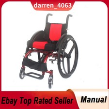 24" 38CM Foldable Portable Athletic Wheelchair Disabled Trolley Aluminum Alloy