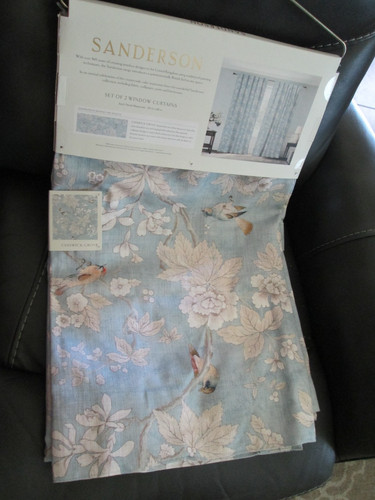 Sanderson blue bird toile - blue,