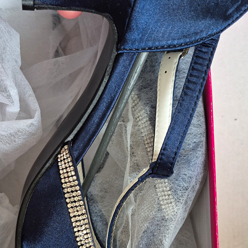 Shoe box boutique navy strap - shoe,