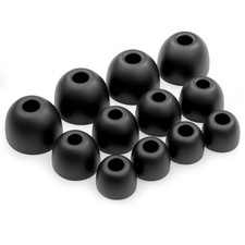 12 x Silicone EarBuds Ear Tips For Beats Studio Buds, Fit Pro Earphones in Black