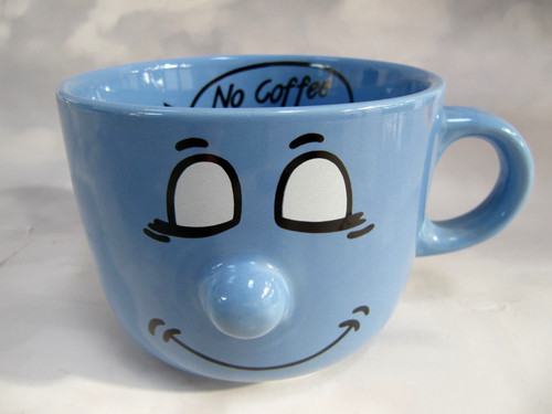 Vintage happy face mug blue - happy,