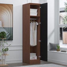 REFLECT Gloss Bedroom Furniture 1 Door Plain Wardrobe - 4 Colour Options