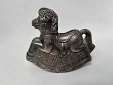 Vintage Retro Metal Rocking Horse Money/Piggy Bank Christening/Gift Idea