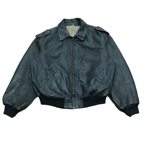 Leather bomber jacket - bomber,