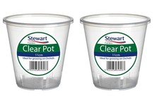 2 Clear Orchid Pots Stewart