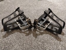 Wellgo LU-982 Retro Toe Strap Cage Pedals Exc'Condition 9/16 Barely Used