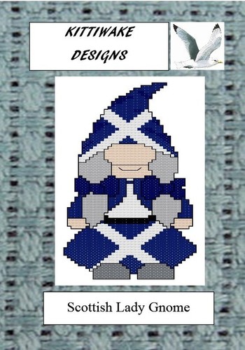 Scottish lady gnome cross - scottish,