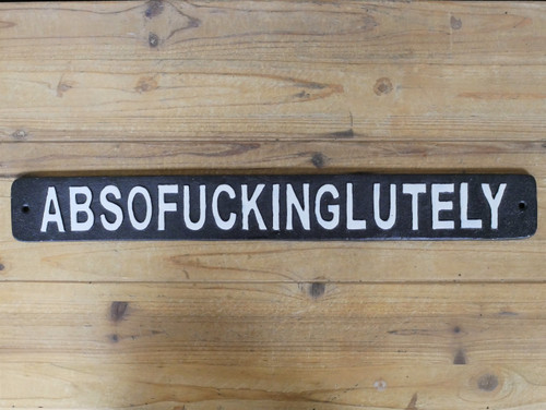 Cast iron sign - iron,