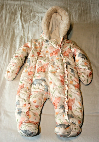 George girls cream snowsuit - ,