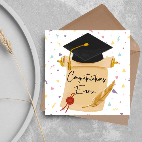 Personalised graduation card - graduation,