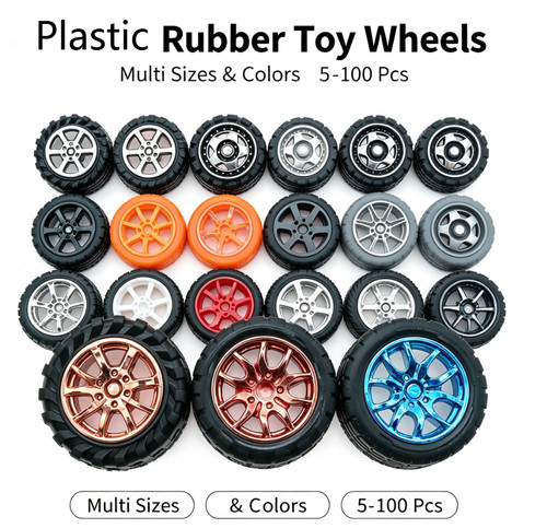 Plastic rubber toy wheels - rubber,
