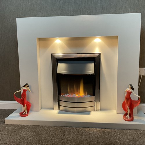 Marble fireplace surround with - fireplace,