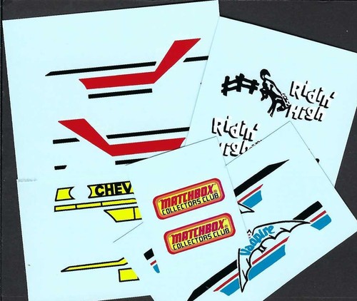 Matchbox transfers decals - matchbox,