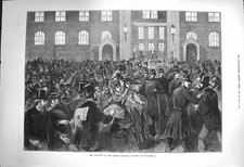 Original Old Antique Print