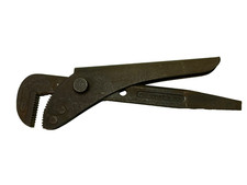 Vintage Footprint 9" /225mm Pipe Wrench Patt 698 sheffield england hand tool OLD