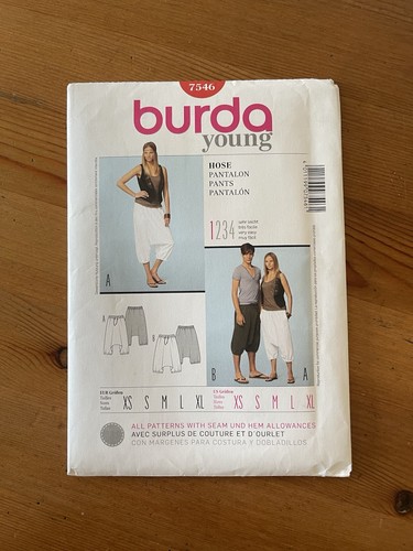 Burda young 7546 yoga pants - 7546,