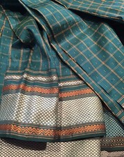 100% SILK HOLLY GREEN / ORANGE