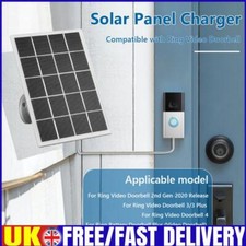 20W Solar Panel Waterproof Solar Charger for Ring Video Doorbell 4/3/3 Plus/2