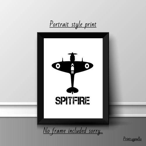Spitfire print poster - print,