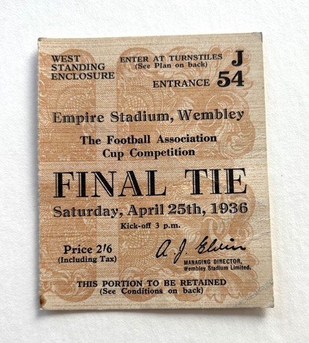 1936 cup final original - fa,