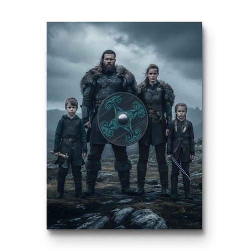 Personalized viking family - viking,