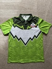 Oldham Athletic 1991–93 Green Away Celebration Shirt Medium Retro Umbro Style