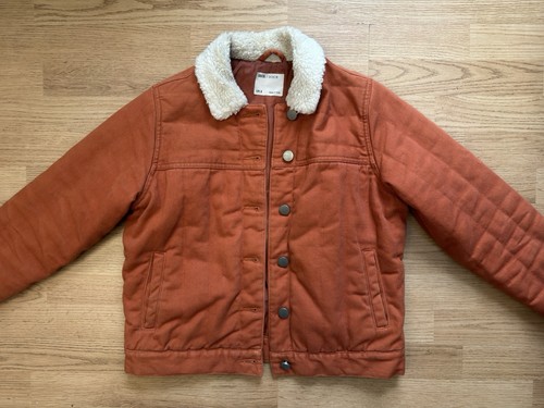 Asos orange borg collar denim - asos,