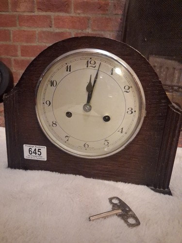 Vintage enfield clock with key - clock,